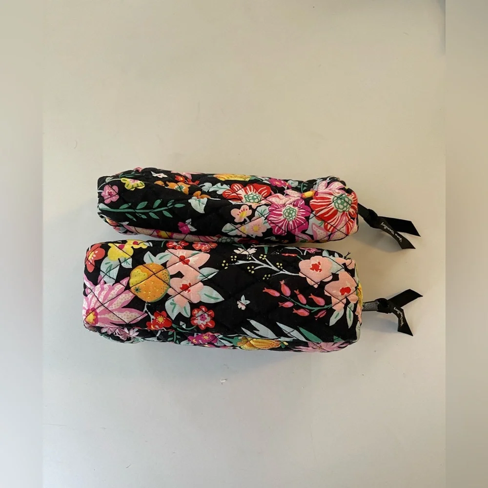 Pair of Vera Bradley Tangerine‎ Twist Cosmetic Toiletry Bags